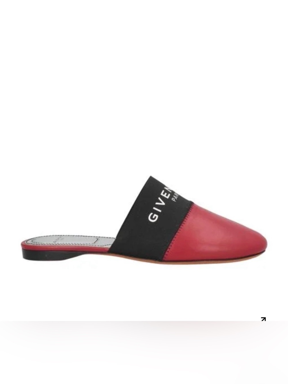 Givenchy Bedford  Leather Slip-On Mule with Black Logo Strap